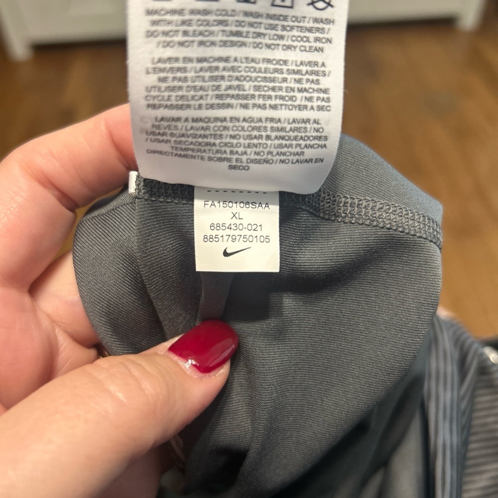 Nike Golf Dri-FIT Skort Womens XL Charcoal Grey Striped Athletic Tennis Skirt - Picture 6 of 6